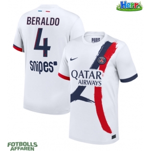 Paris Saint-Germain Lucas Beraldo #4 Bortatröja 2025-26 Kortärmad